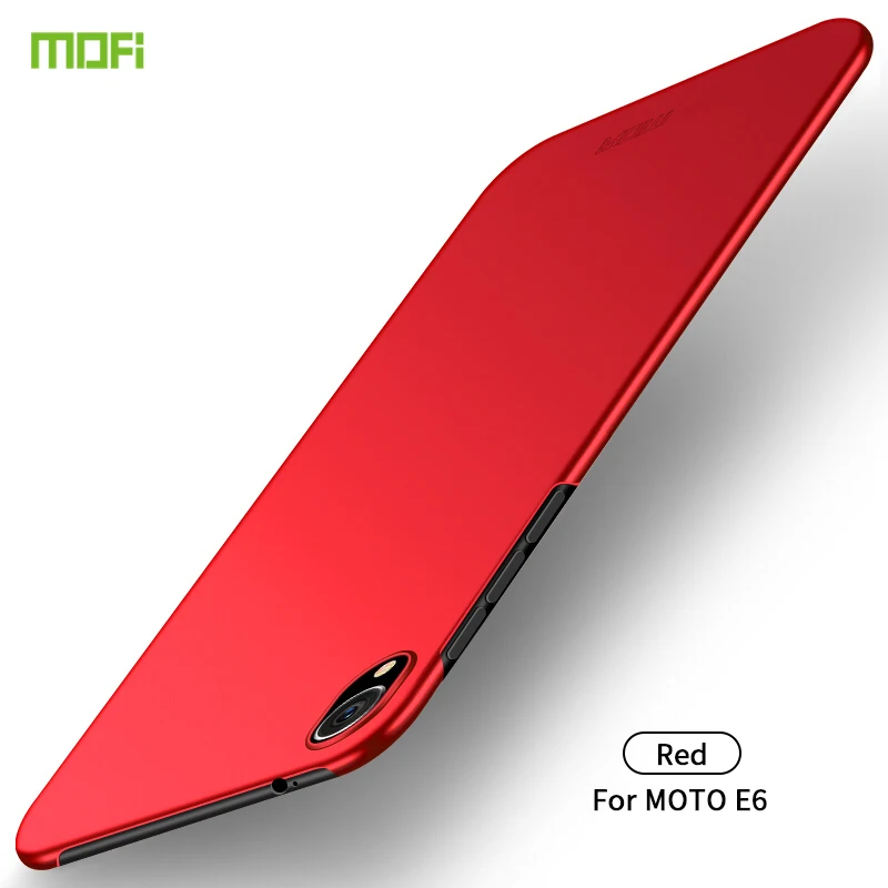 MOFi для Motorola Moto E6 чехол для ПК Жесткий Роскошный защитный чехол для Motorola Moto E6 Fundas Phone Shell - Цвет: Красный