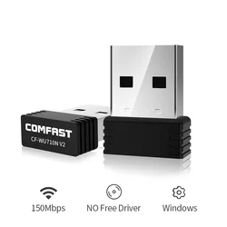 Minifit – adaptateur Wi fi USB2.0 150Mbps, Dongle Wifi 2.4 ghz MT7601, récepteur Wifi, carte réseau pour ordinateur de bureau et portable Windows 