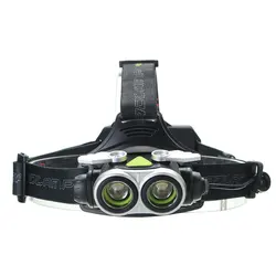 Lampe frontale étanche à LED 7305A, rechargeable par USB, 4 Modes de zoom, pour l'extérieur, Camping et pêche 