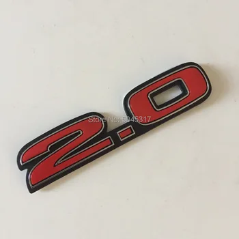 

20 Piece 2.0 Red Chrome Letter Tailgate Nameplate Emblem Trunk Badge