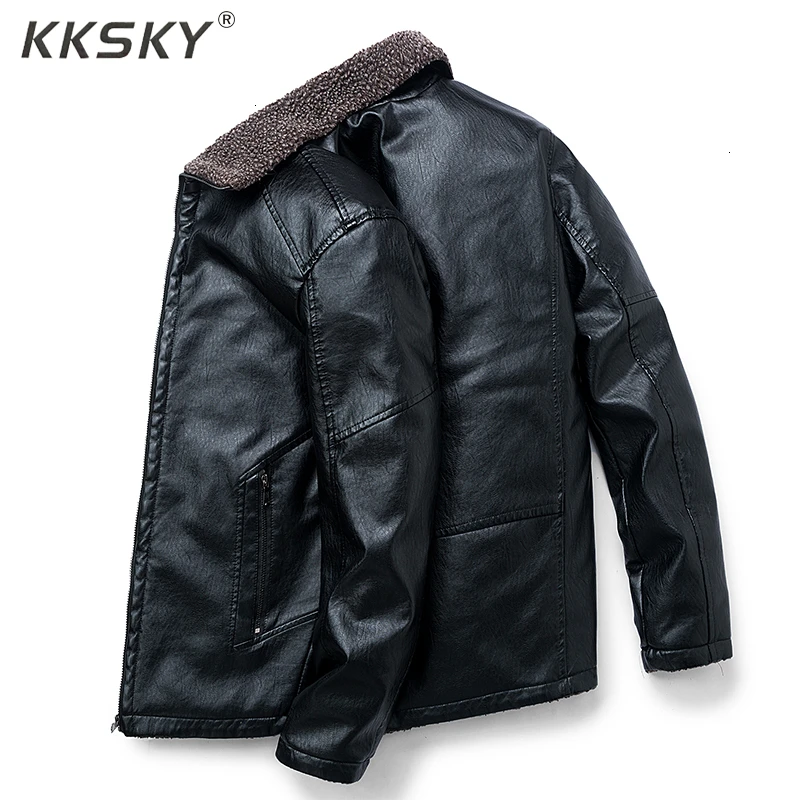 M-8XL, мужская кожаная куртка, теплая, на молнии, повседневная, мужская куртка, внутренний бархат, Мужская одежда, пальто, чистый цвет, кожа, хит, зима