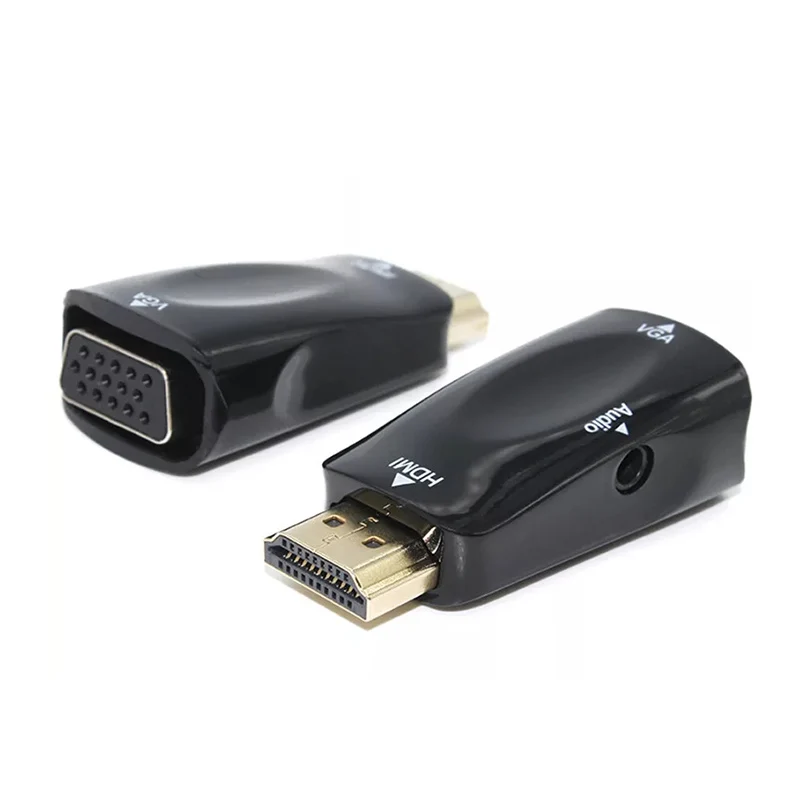 HDMI a VGA Adattatore Cavi Audio Converter Maschio a Femmina HD 1080P Per Il Computer Portatile Del