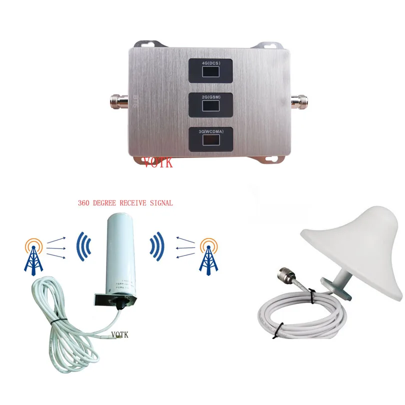 

hot sale 2G 3G 4G SIGNAL Booster MOBILE PHONE GSM LTE1800MHz UMTS 2100MHz NETWORK Repeater celluar amplifier with omni antenna