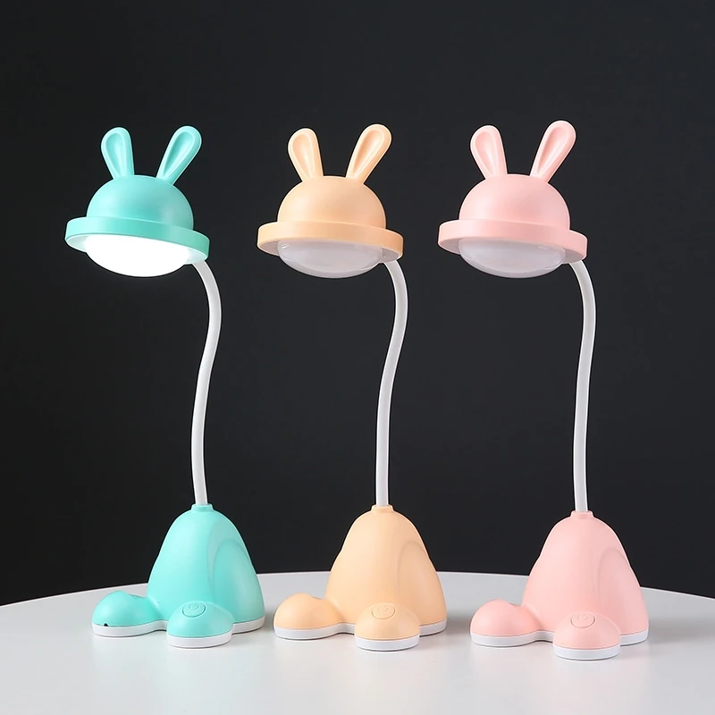 

Cute Rabbit Desk Reading Light Foldable Rotatable LED Table Lamp USB Charging Desk Lamp Novelty Reading Table Light Flexo Lamps