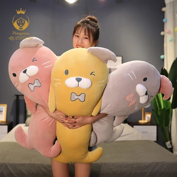 

1PCS 60/80/110CM Cute soft sea lion plush stuffed pillow sofa bedroom pillow home decoration kids girls birthday gift