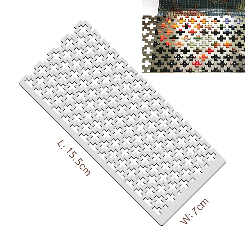 Stainless Steel Diamond Painting Ruler Embroidery Steel Drilling DIY Sewing Tool Stainless Steel Diamond Painting Ruler Embroidery Steel Drilling DIY Sewing Tool