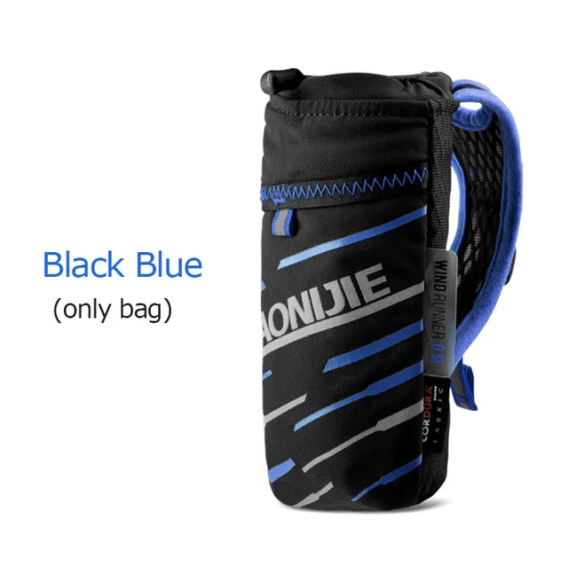 Only Bag Black Blue AONIJIE марафон переносной чайник пакет на открытом воздухе спортивные бутылки воды сумка Велоспорт запустить чайник сумка с 500 мл мягкий колба для воды - Цвет: Only Bag Black Blue