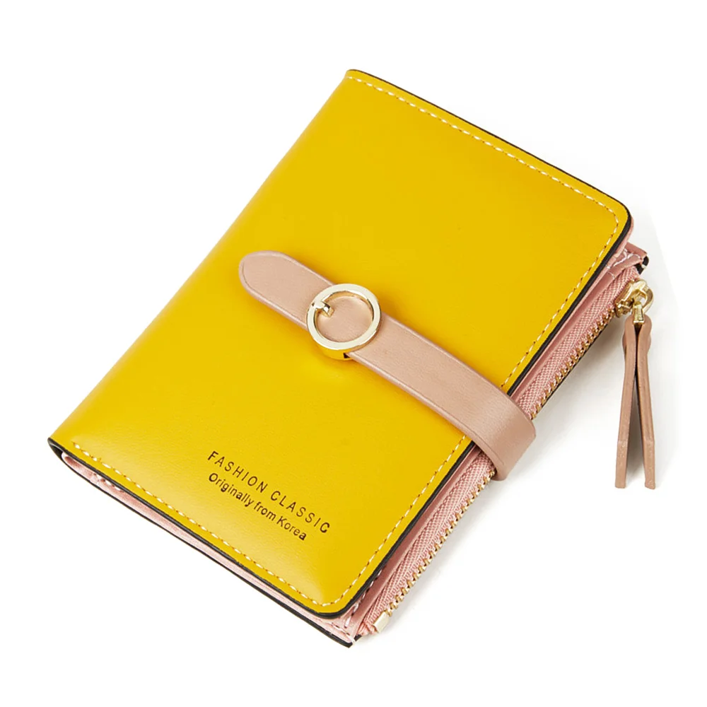 Новый короткий женский кошелек из искусственной кожи Дамский маленький клатч с