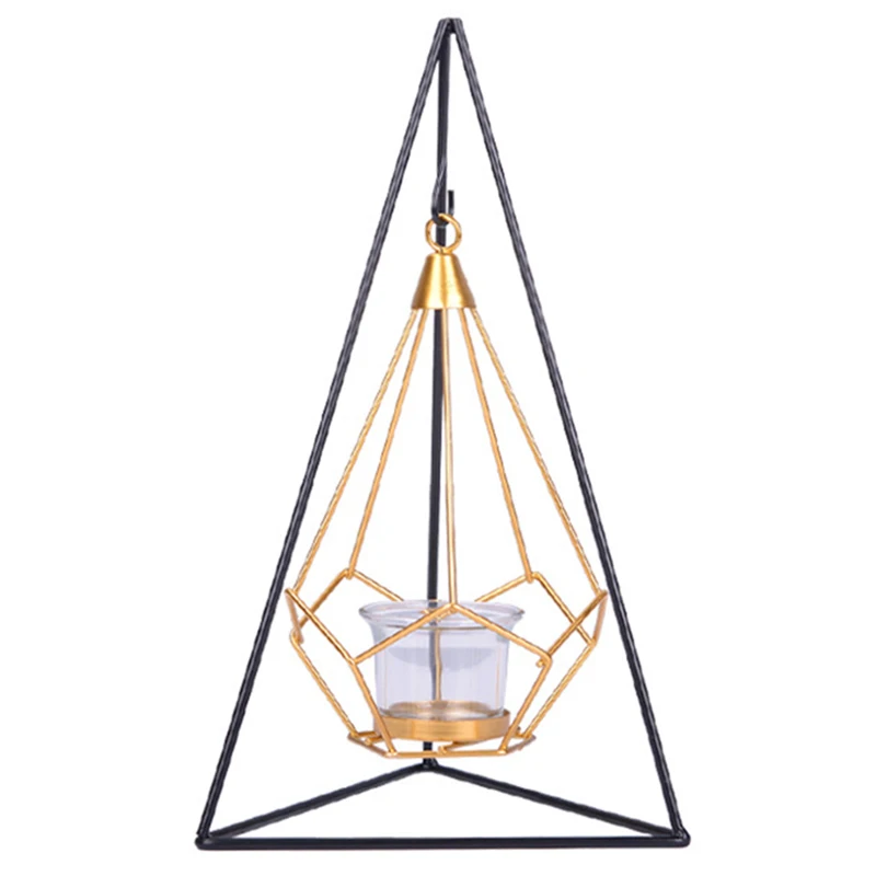 Скандинавский стиль кованого железа подсвечник геометрический подсвечник домашний декор/ремесло
