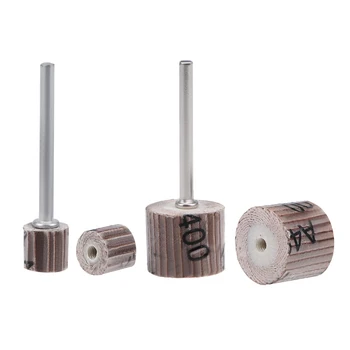 

uxcell Flap Wheel 400 Grits Abrasive Grinding Head with 1/8" Shank for Rotary Tool grinding polishing concave convex surface