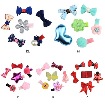 

Girls Cartoon Animal Bow Design Hair Pin Children Hairpin Princess Barrettes Hair Accessories 6Pcs