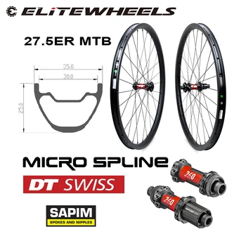 

ELITE 27.5er Mountain Bike Wheels 11 Speed 36T DT Swiss 240 Hub Sapim Spokes 35*25mm Tubeless Ready 650B Carbon MTB Wheelset
