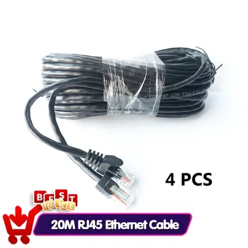 

4 PCS 20M 65ft cat5 Ethernet Network Cable RJ45 Patch Outdoor Waterproof LAN Cable Wires For CCTV POE IP Camera System