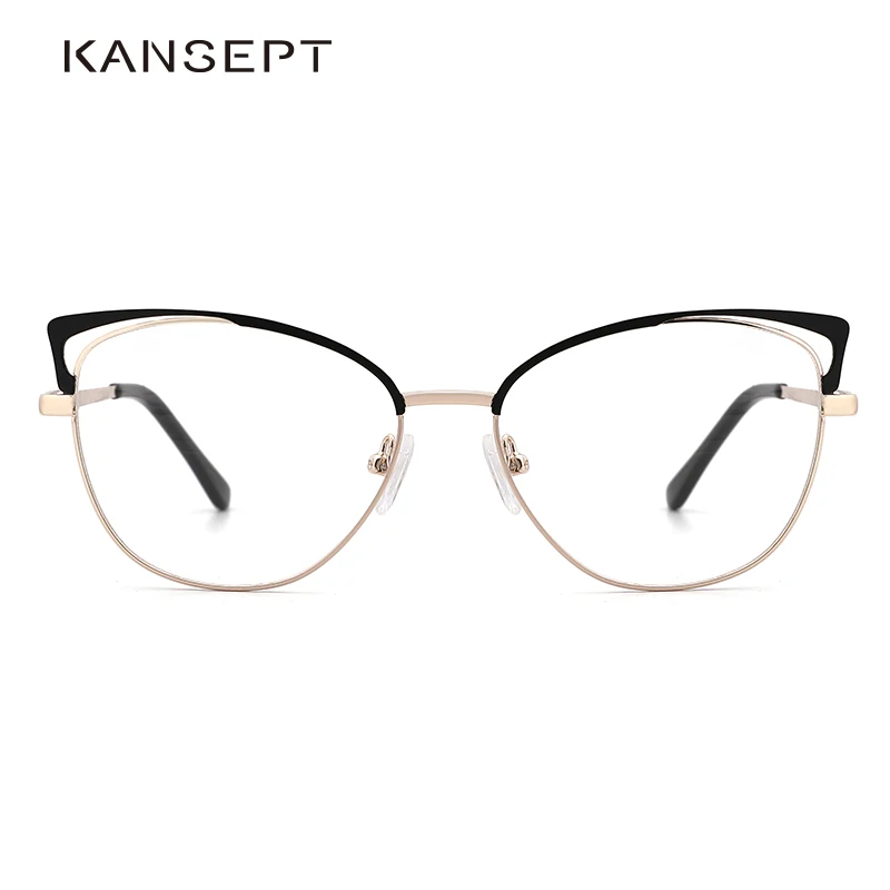 KANSEPT Women Metal Glasses Frame Optical Myopia Cat Eye Pretty Prescription Eyeglasses For High Quality MG3393 | Аксессуары для