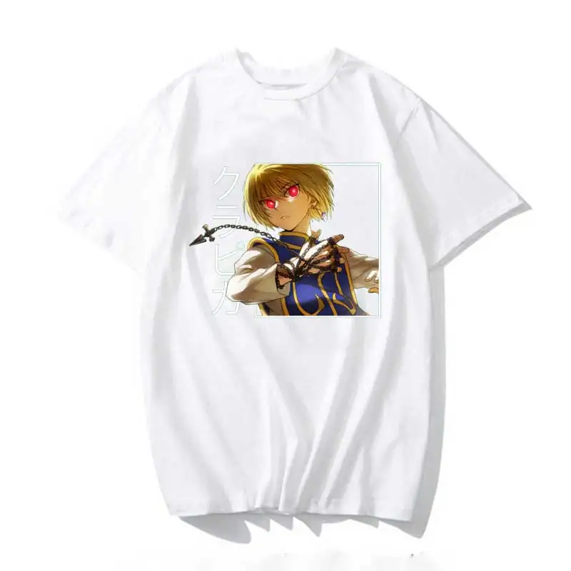 Футболка Hunter X Kurapika Мужская милые летние топы мультяшный рисунок Karate Graphic