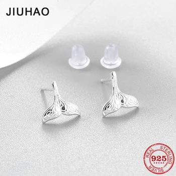 

Trendy Swallowtail shape Authentic 925 Sterling Silver DIY fashion fine women Stud Earrings luxury Jewelry