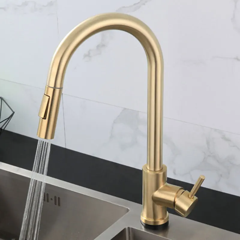 

Touch Sensor Stainless Steel Kitchen Faucet with Pull Down Sprayer Smart Kitchen Sink Faucets with Pull Out Sprayer SDF-
