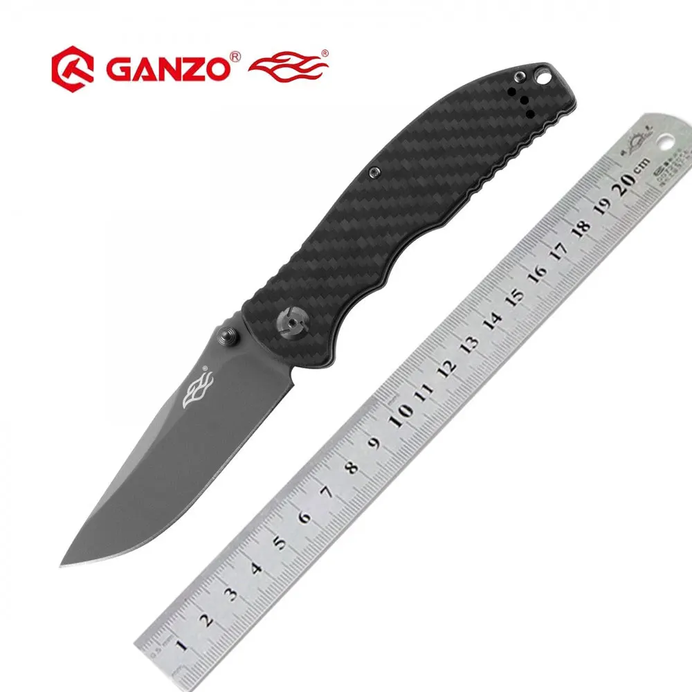 Comprar Ganzo Firebird G7503 440C hoja de fibra de carbono mango plegable cuchillo de supervivencia Camping Herramienta de bolsillo táctico herramienta para exteriores EDC