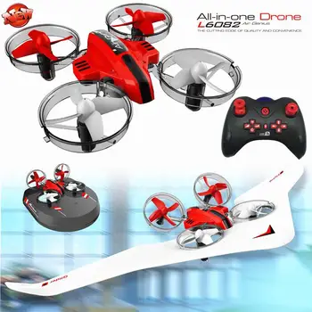 

Kids DIY Fixed Wing 3 In 1 RC Glider Model Toy Electric 2.4G Land Sky Mode RC Drone Hovercraft