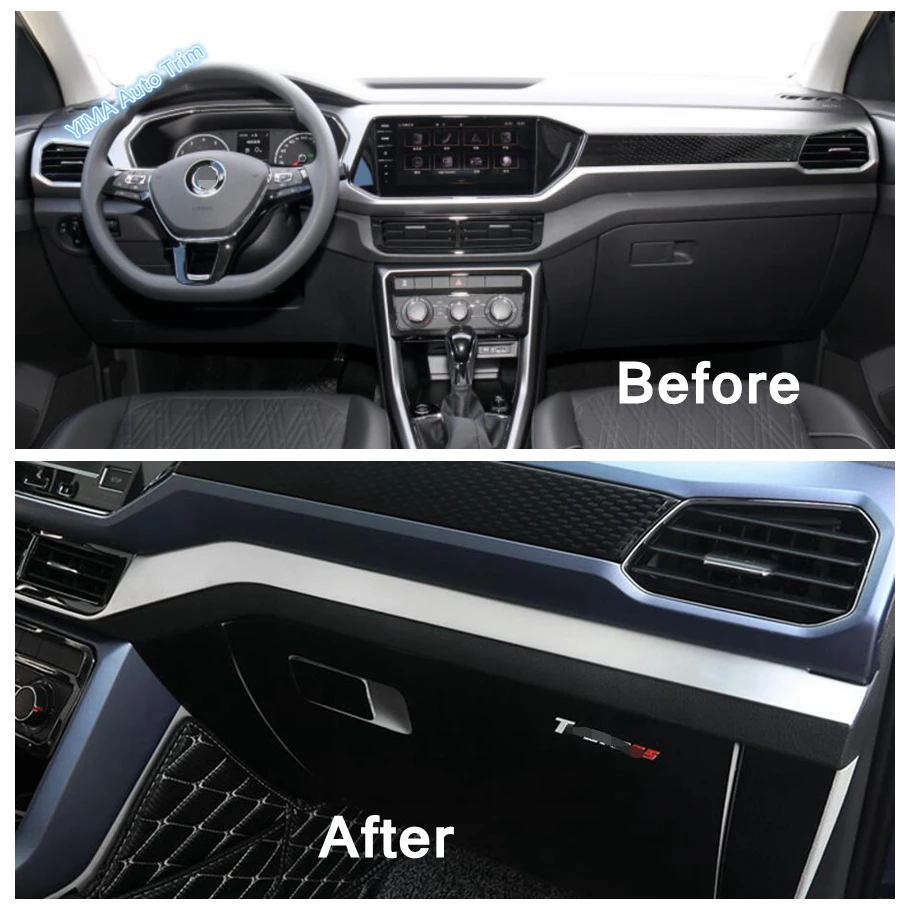 Window Switch Button / Head Light Adjust / Glove Storage Box Handle Buckle Cover Trim Fit For VW Volkswagen T-Cross 2019 - 2021