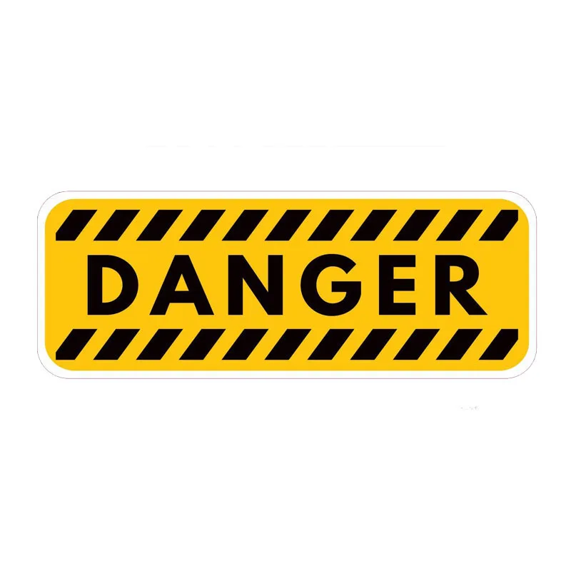 

Funny Danger Warning Reminding KK Car Sticker Waterproof Reflective Laser Fashion Decals PVC 16.8CM X 6CM