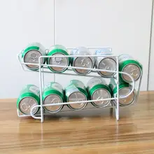 iron Beverage Beer Rack Storage Organizer Holder can tank Kitchen Finishing Refrigerator Fridge Pantry Space Saver Tools