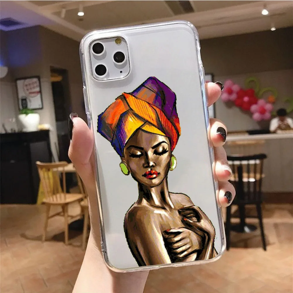 Cartoon South Africa Woman Phone Case For iphone 15 14 13 Pro Max 12mini 12 11 ProMax XS MAX XR SE2 14 Plus X