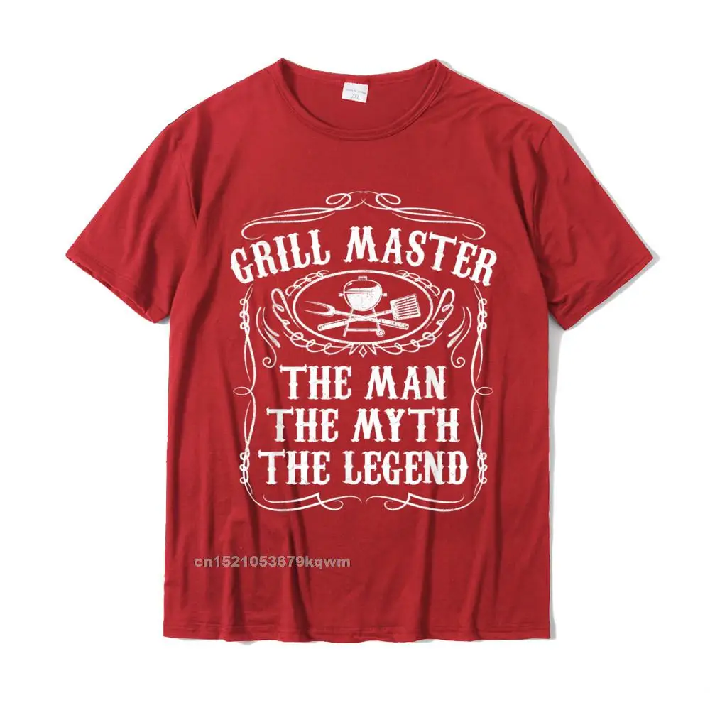 Tops Shirt Design NEW YEAR DAY Family Family Short Sleeve 100% Cotton Fabric O-Neck Men's Tshirts Family Tops Shirt Grill Master The Man The Myth Legend Funny BBQ Smoker Gift T-Shirt__4565 red