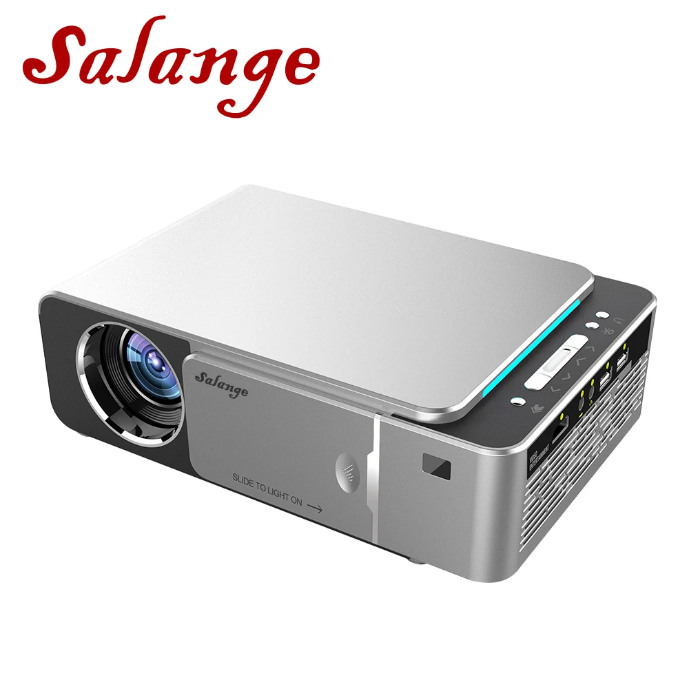 Проектор Salange T6 HD 720P 3500 лм Android 7 1 HDMI USB AV VGA видеопроектор для домашнего кинотеатра