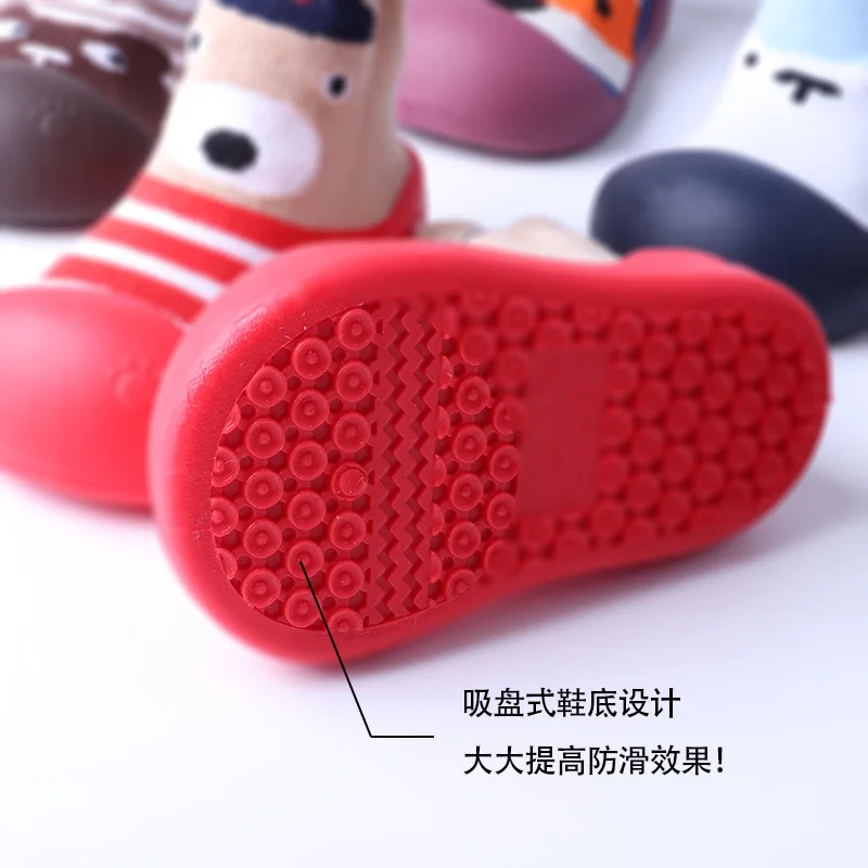 2019 Spring Autumn New Baby Shoes Socks Toddler Cartoon Children Floor Socks Non-slip Rubber Cotton Socks Baby First Walkers