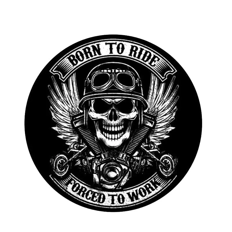 

Creative BORN TO RIDE Skull Decals Car Sticker KK Vinyl Cover Scratches Waterproof Auto Accessories PVC 12cm X 12cm