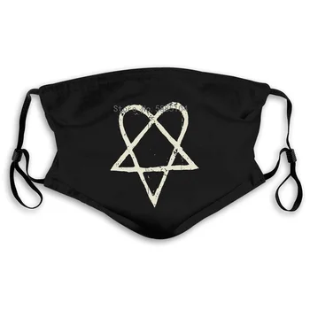 

HIM H.I.M. "SKULLGRAM" BLACK NEW OFFICIAL ADULT BAND MUSIC HEARTAGRAM Cheap Crew Neck Men'S Mouth Mask Women's kid PM2.5