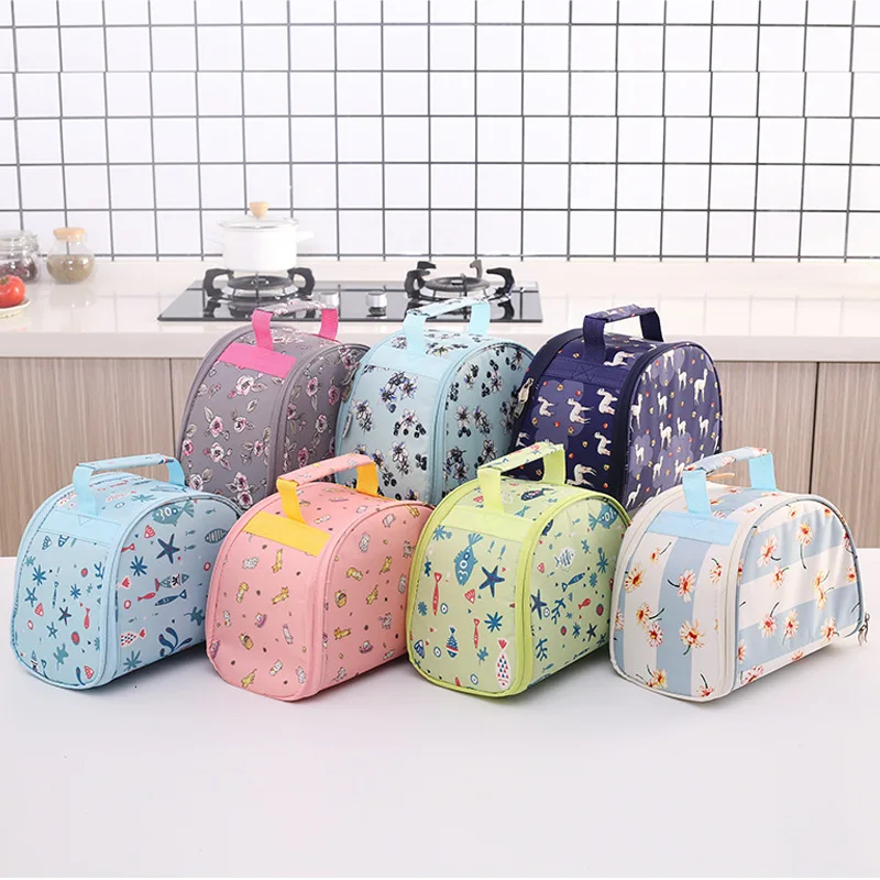 

Insulated Thermal Lunch Box Bag Outdoor Camping Picnic Carry Tote Storage Bag Fashion Female Kids Food Picnic Organizer Bag