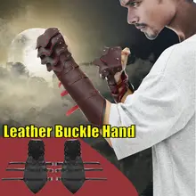 Мужские нарукавники из искусственной кожи на шнуровке, нарукавники, широкий нарукавник, защитный нарукавник, нарукавники для косплея