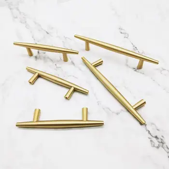 

Gold brass Handles Drawer Cabinet Knobs Kitchen Door Handle Cupboard Wardrobe Pull Handles Furniture Fittings