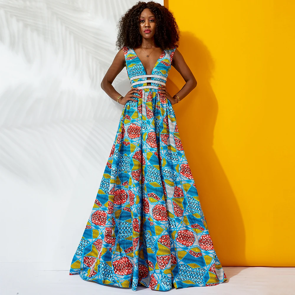 Африканские платья для женщин, длинные платья, африканские платья, традиционная африканская одежда, сексуальные африканские платья, африканская одежда - Цвет: color1