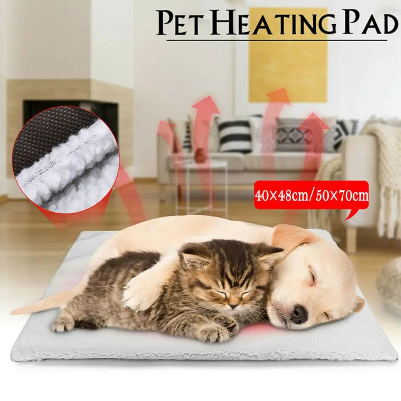 Зимняя САМОНАГРЕВАЮЩАЯСЯ тепловая подушка для домашних животных, коврик для собак и кошек с подогревом, моющийся супер теплый коврик, моющаяся подушка