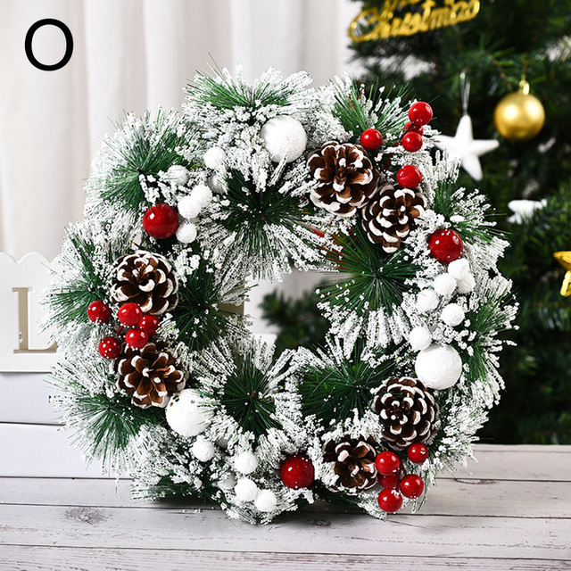 Wreath With Bow Door Hanging Rattan Ornament Garland Xmas Wall Window Wedding Decorations Home Decor Leaves