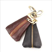 Горячая Распродажа, винтажная сумка из искусственной кожи, кошельки для автомобильных ключей, модные мужские и женские ключницы, держатели, хорошее качество, брелок на молнии, чехол для ключей