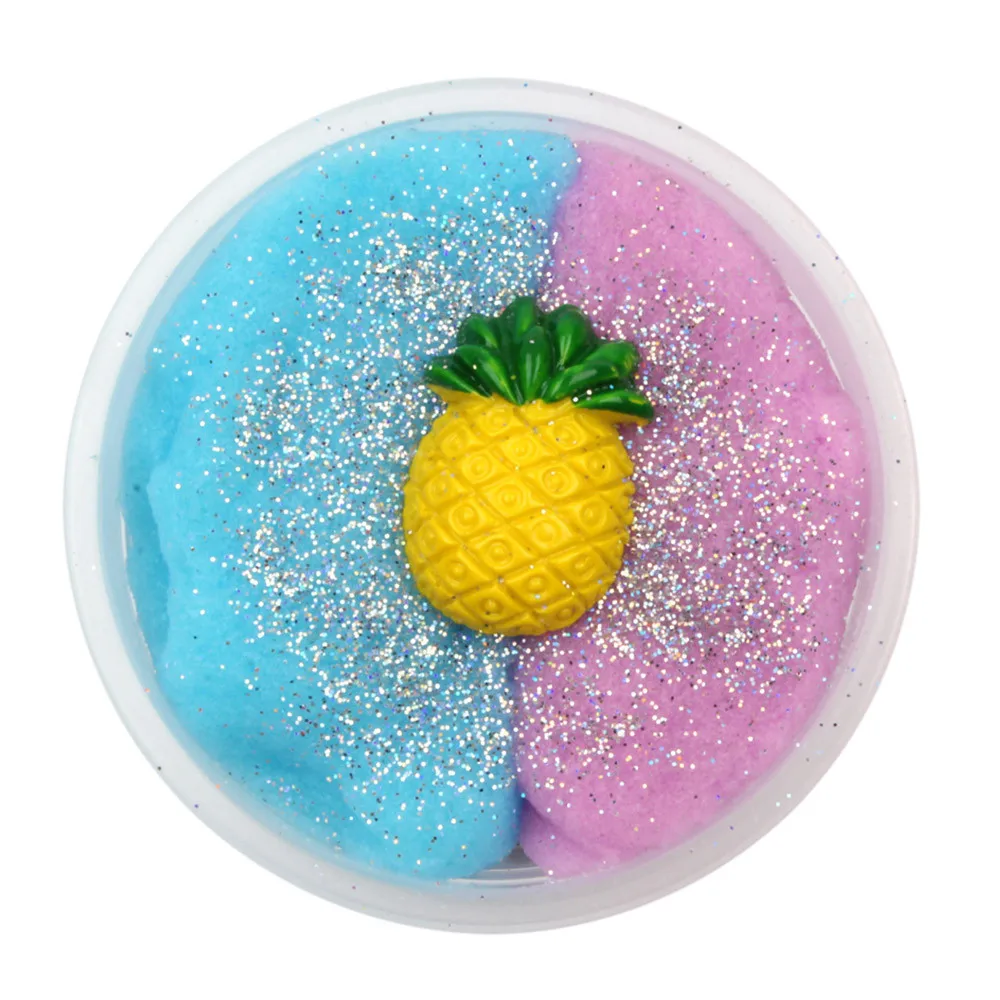 Colorful Mixing Cloud Cotton Candy Slime Fluffy Polymer Anti Stress Slime Sludge Cotton Mud Toy Toys For Children #A