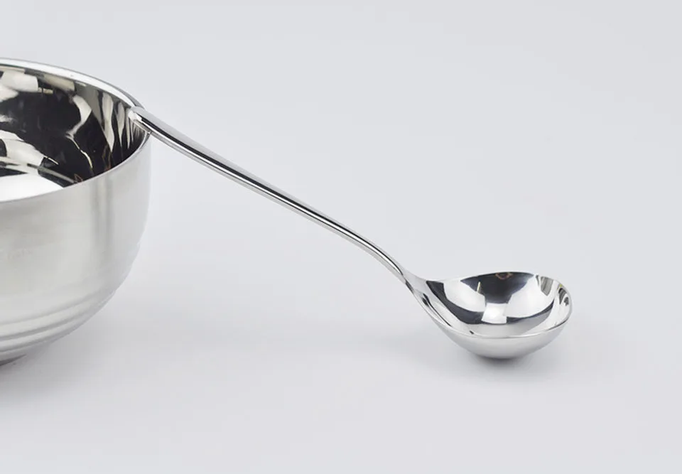 Large Stainless Steel Soup Spoon Long Handle Ladle Multifunctional Anti-Scalding Mixing Spoon