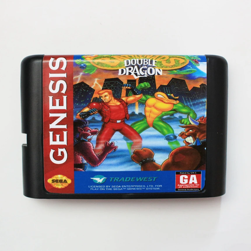 Battletoads And Double Dragon The Ultimate Team 16 Bit Game Card For Sega Mega Drive Sega