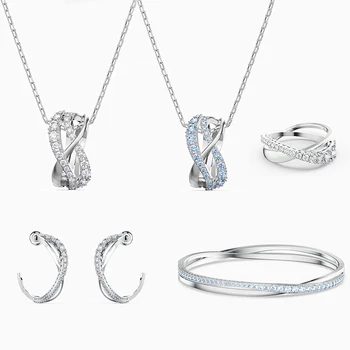 

SWA 2020 New Shiny And Charming Twist Series Set, Exquisite Classic Crystal Jewelry To Give Wife A Romantic Birthday Gift