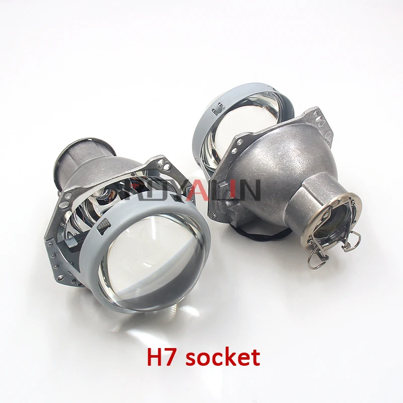 US $52.49 ROYALIN Bi Xenon Headlight Lens For Hella 3R G5 H1 H4 H7 Bixenon Projector D2S D2H 9005 HB4 Universal Car Lights Retrofit