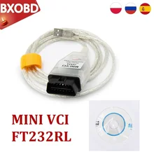 Mini vci ft232rl v14.30.023 ft232rl tis techstream obd2 mini vci l-exus mini-varredor obd2 diagnóstico vci para t-oyota
