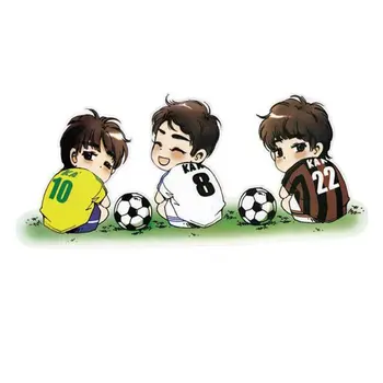 

Funny Cartoon Car Sticker Car Styling Decoration Football Player Pattern Sticker Waterproof Decals Auto Accessories