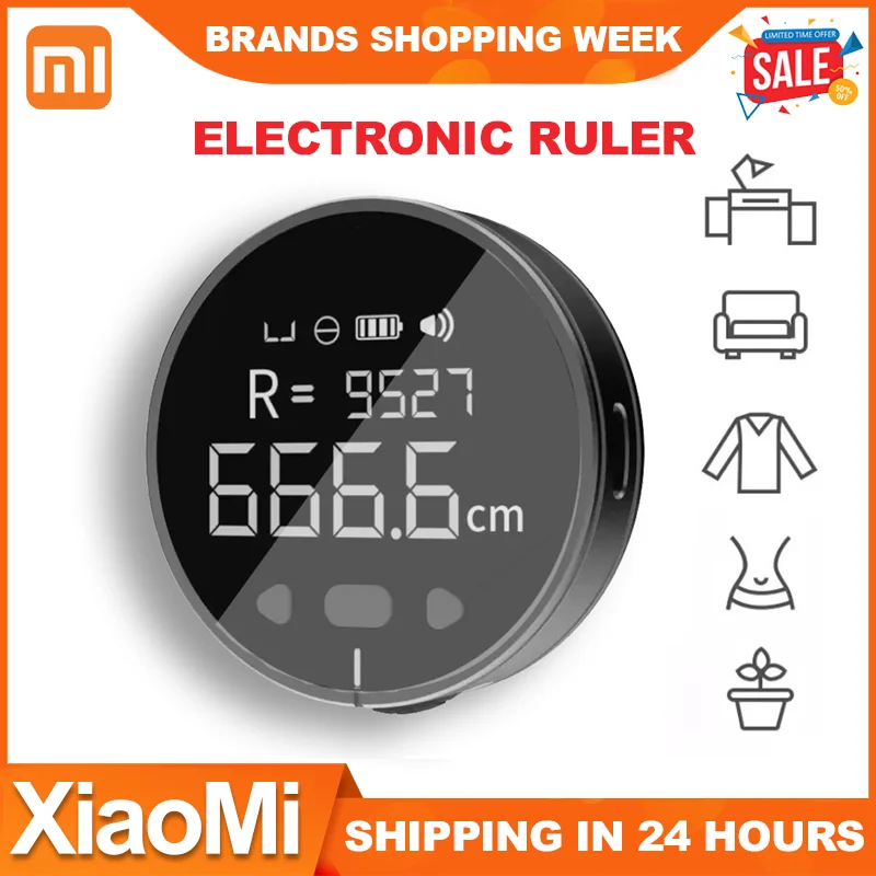 Многофункциональная электрическая линейка Xiaomi DUKA 99 м 8 функций измерение длины