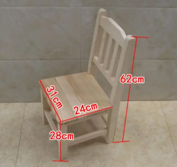 Для детей твердый обеденный стул из дерева задний стул для отдыха - Цвет: L
