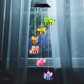 

Colorful Change Bee 6 LED Lamp Solar Light Courtyard Garden Lawn Decorative Lamp High Conversion Low Power Consumption