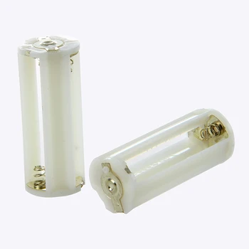 

2PCS Off White Housing Cylinder Batteries Holder for 3x1.5VAAA Battery